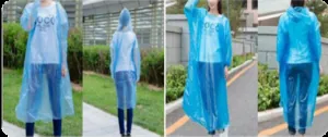 Ponchos Desechables Amarillo, Celeste,Trasnparente